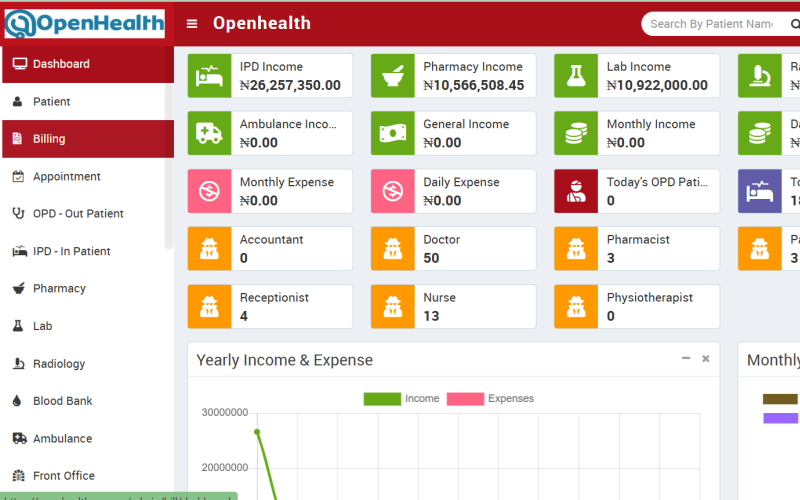 Openhealth Hospital Management System